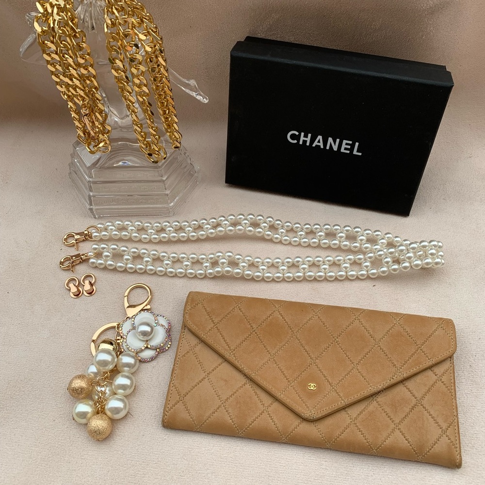 SOLD❌CHANEL Long Light Brown Wallet